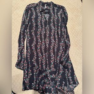 Free People floral button down dress